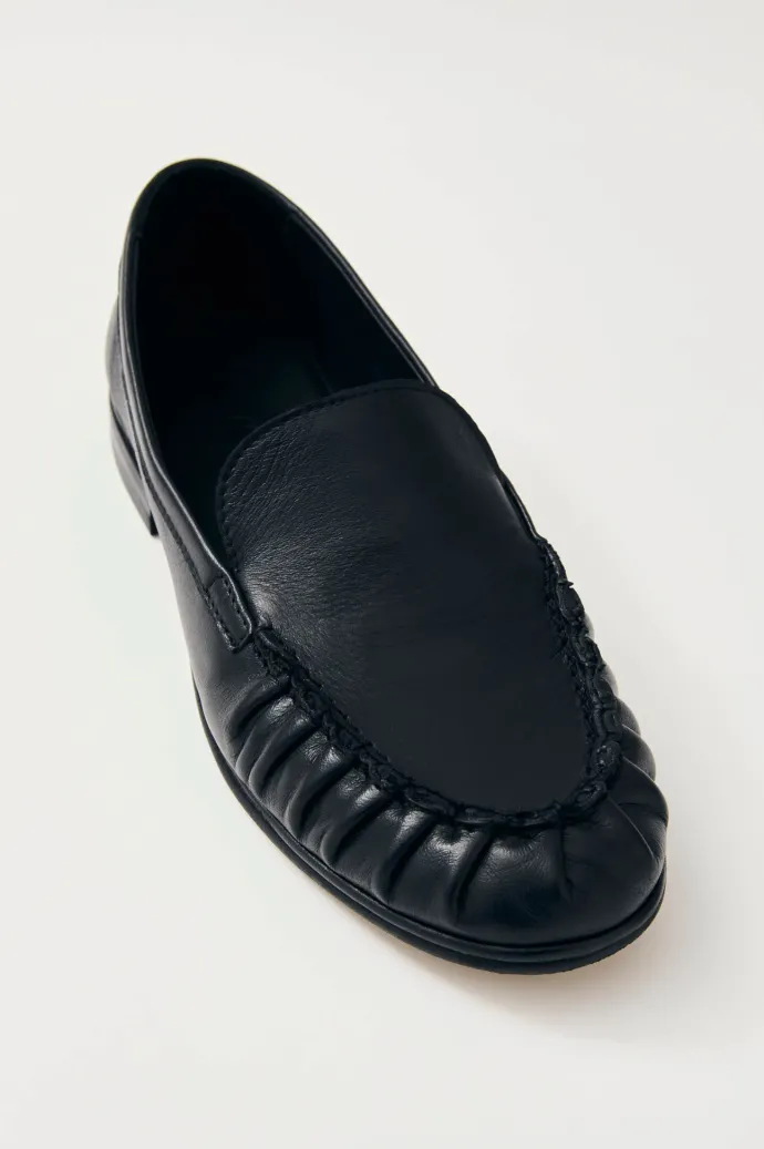 Alohas - Marty Black Leather Loafers