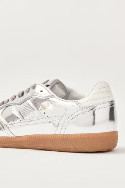 Alohas - Tb.490 Rife Shimmer Silver Cream Leather Sneakers