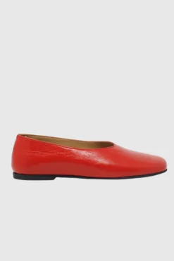 Alohas - Edie Red Leather Ballet - Red