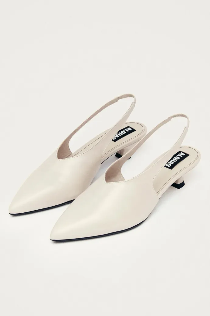Alohas - Eros Cream Leather Pumps - Cream
