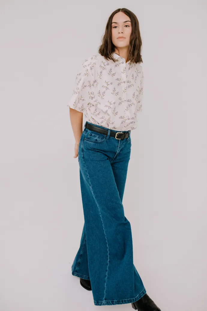 Annie - Jasper Shirt - Winter White Floral