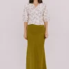 Annie - Lydia Wrap Blouse - White Winter Floral