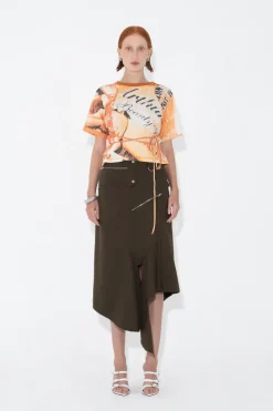 Arthur Apparel - Utility Drape Skirt - Olive
