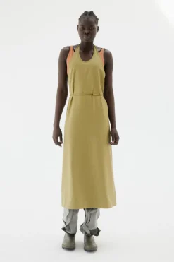 Baserange - Apron Dress - Sophos Green
