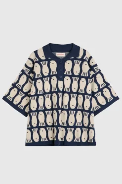 Bobo Choses - Lucky Fish Jacquard Knitted Polo