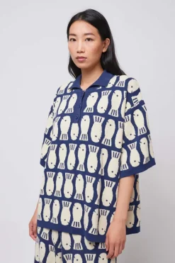 Bobo Choses - Lucky Fish Jacquard Knitted Polo