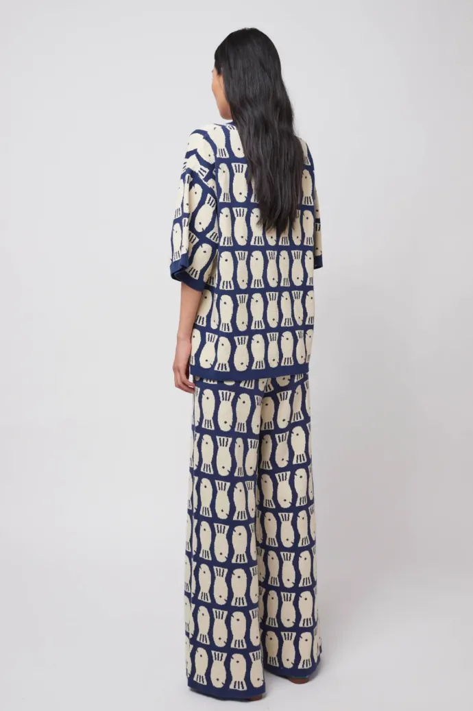 Bobo Choses - Lucky Fish Jacquard Knitted Polo