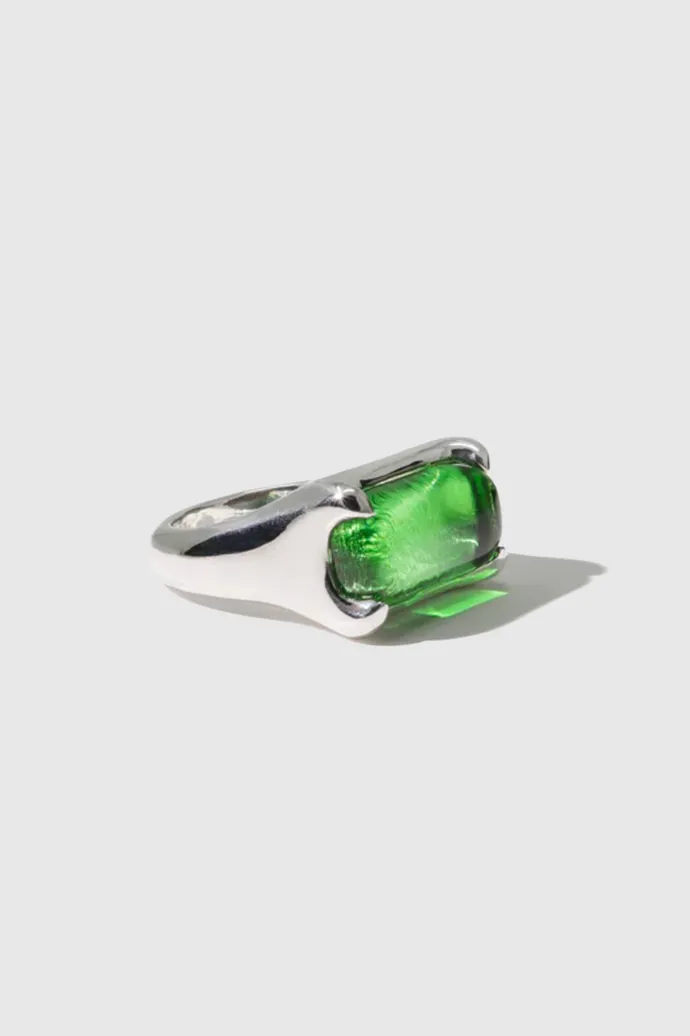CLED - Prism Ring - Sterling Silver - Green Forest