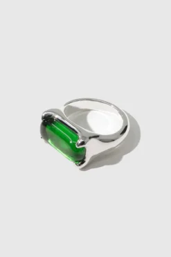 CLED - Prism Ring - Sterling Silver - Green Forest