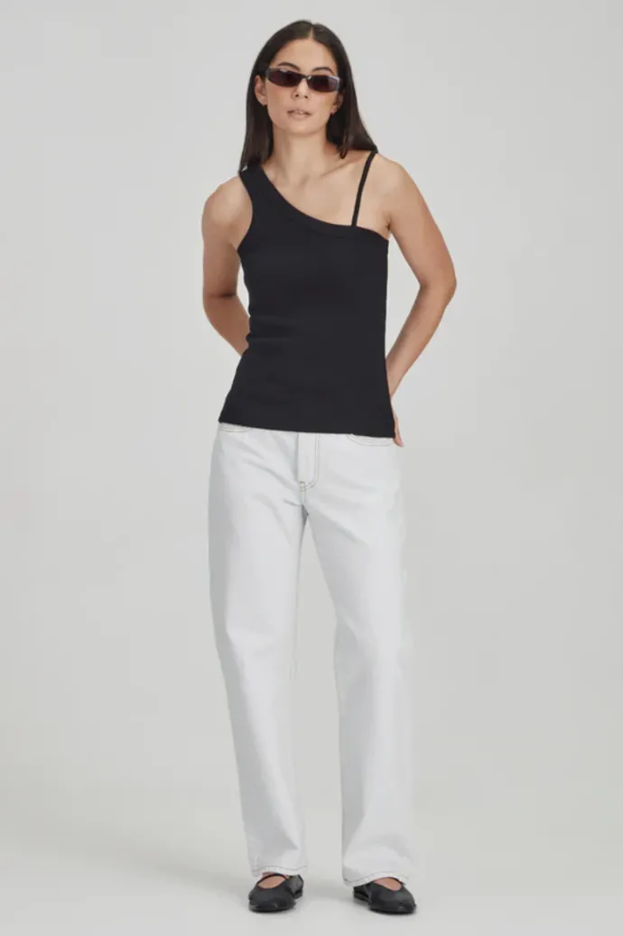Commoners - Fitted Asym Tank - Black