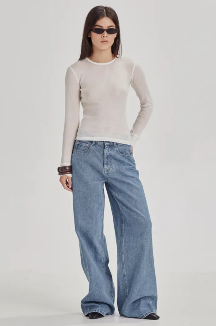 Commoners - Ultrafine LS Layer Tee - White