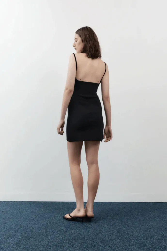 Del Villar - Knit Mini Dress - Black