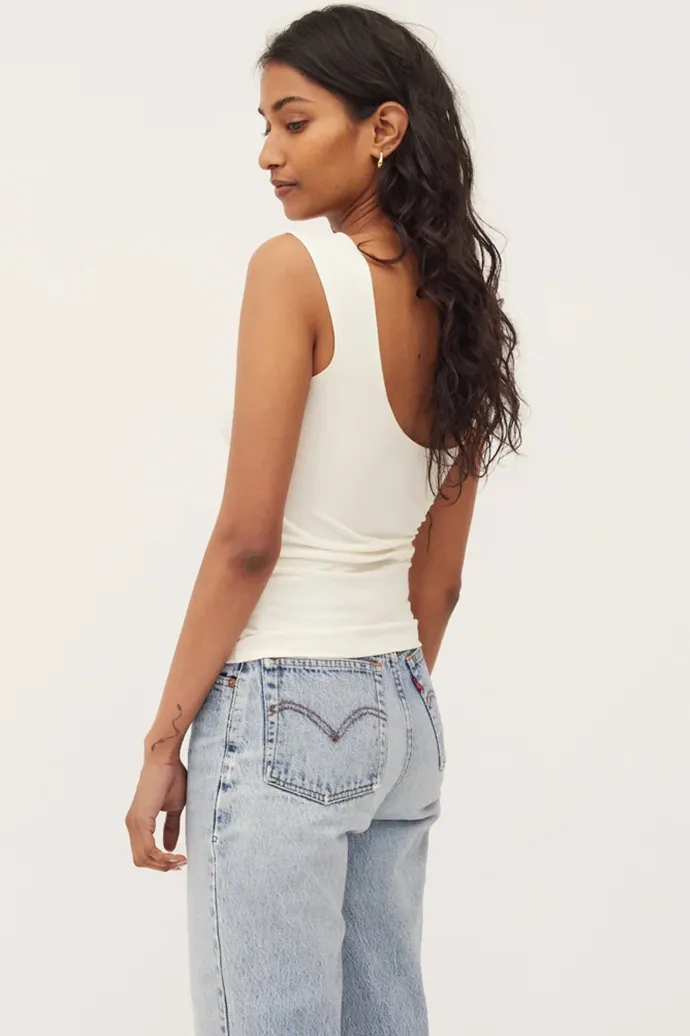 Dominique Healy - Naia Tank - Ivory