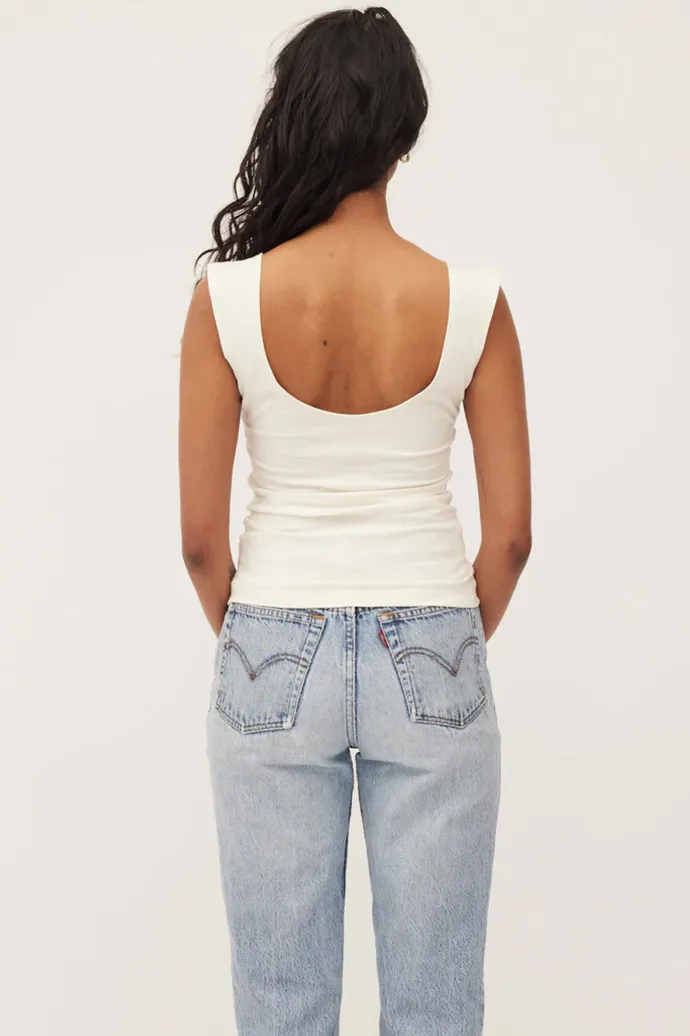 Dominique Healy - Naia Tank - Ivory