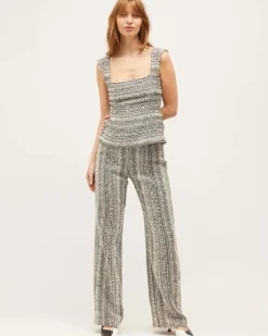 Dominique Healy - Sonia Pant - Black/Ivory Tweed