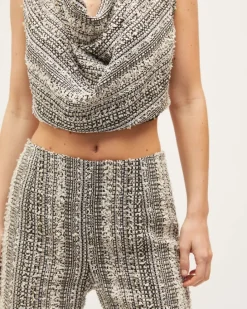Dominique Healy - Sonia Pant - Black/Ivory Tweed