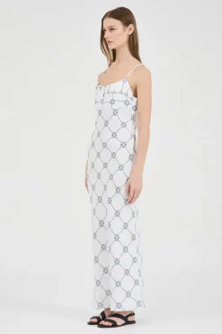 Friend Of Audrey - Seashell Linen Singlet Dress - Seashell