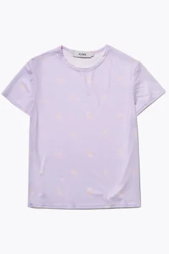 Kloke - Mica Mesh SS Top - Lilac Floral