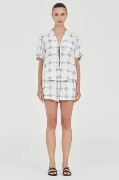 LAST ONE | Friend Of Audrey - Seashell Linen Shorts - Seashell
