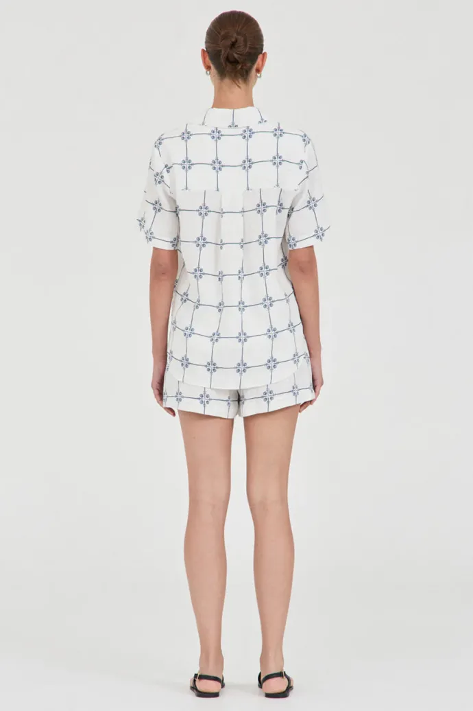 LAST ONE | Friend Of Audrey - Seashell Linen Shorts - Seashell