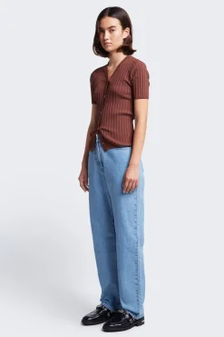 LAST ONE | Kloke - Delay Short Sleeve Knit Shirt - Cocoa