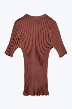 LAST ONE | Kloke - Delay Short Sleeve Knit Shirt - Cocoa