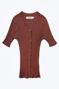 LAST ONE | Kloke - Delay Short Sleeve Knit Shirt - Cocoa