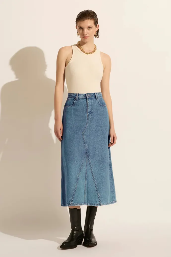 LAST ONE | Outland Denim - Ruby Maxi Skirt - Heritage