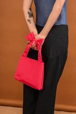 LAST ONE | Penny Sage - Bow Bag - Hot Pink