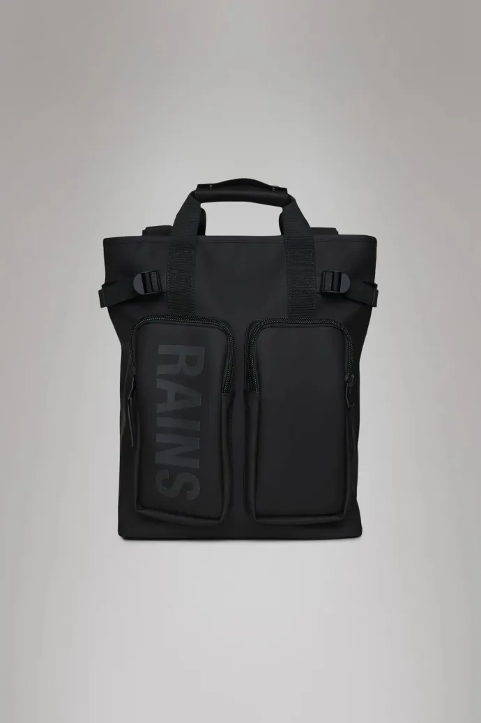 LAST ONE | Rains - Texel Tote Backpack - Black