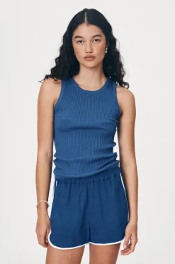 LAST ONE | ROWIE - Avery Knit Tank - Cobalt Blue