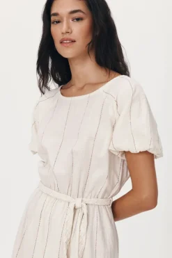 LAST ONE | ROWIE - Dara Stripe Minidress - Natural