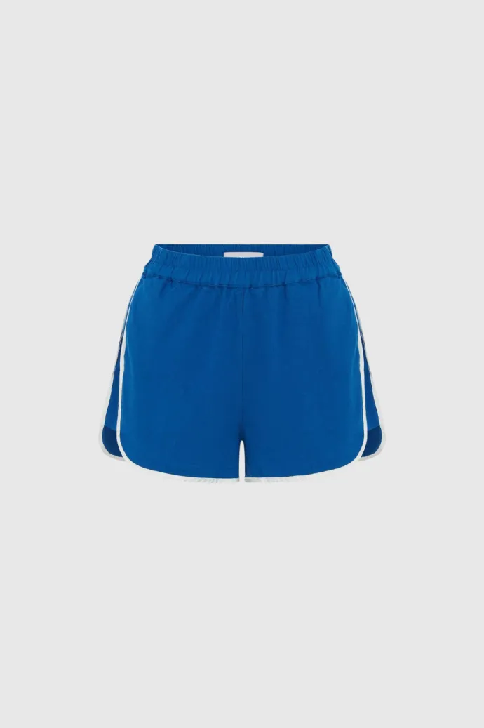 LAST ONE | ROWIE - Vera Linen Shorts - Cobalt Blue
