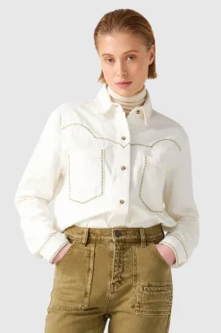 LAST ONE | Seventy + Mochi - Ray Blouse - Ecru Denim
