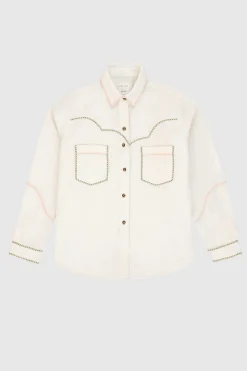 LAST ONE | Seventy + Mochi - Ray Blouse - Ecru Denim
