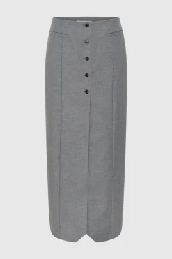 LAST ONE | Third Form - Metropolis Tailored Maxi Skirt - Smoke