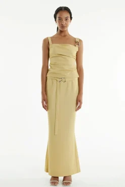 LAST ONE | Third Form - Paradigm Fluted Maxi Skirt - Citrus