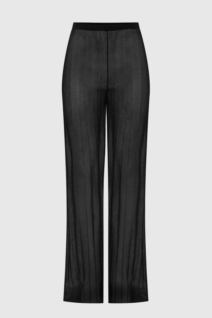 LAST ONE | Third Form - Peer Through Knit Pant - Black