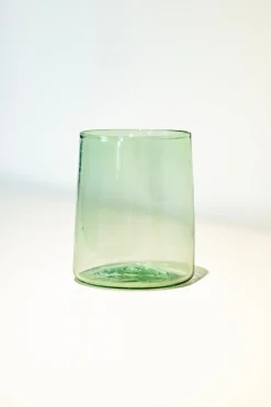 Monmouth Glass - Square Cup - Spring Green