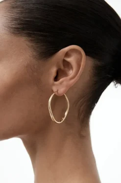 Nina Gordon - Momento Large Hoops - Gold