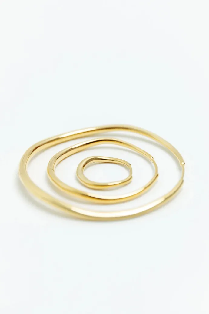 Nina Gordon - Momento Large Hoops - Gold