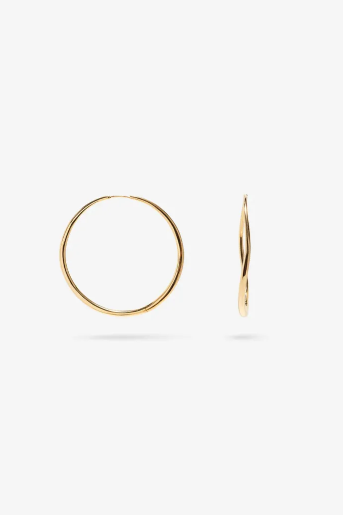 Nina Gordon - Momento Large Hoops - Gold