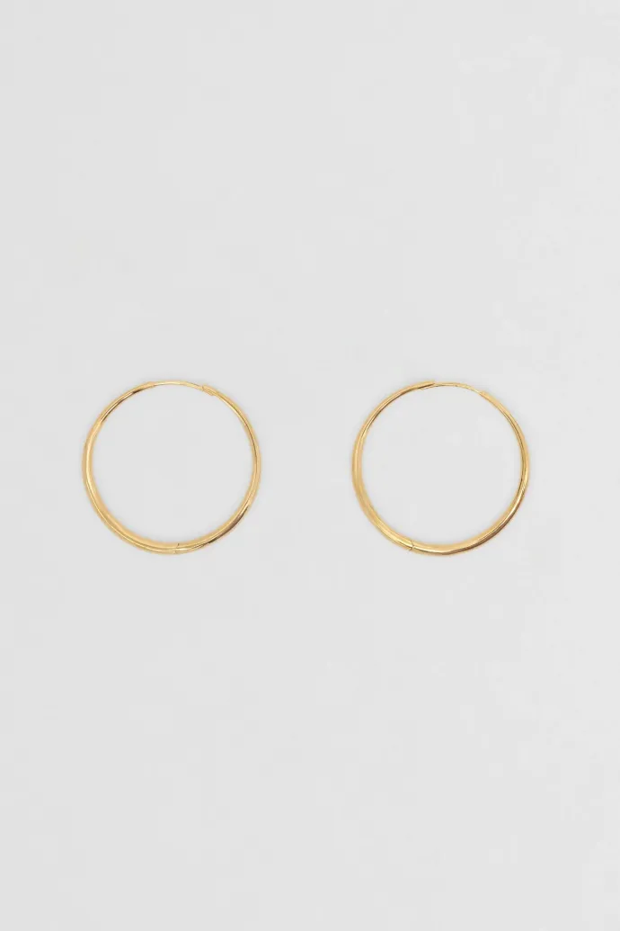Nina Gordon - Momento Large Hoops - Gold