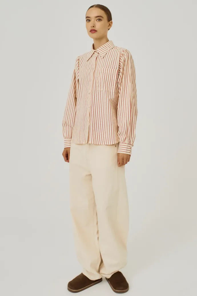 Norr - Linna Shirt - Red Stripe