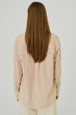Norr - Linna Tie Shirt - Red Stripe