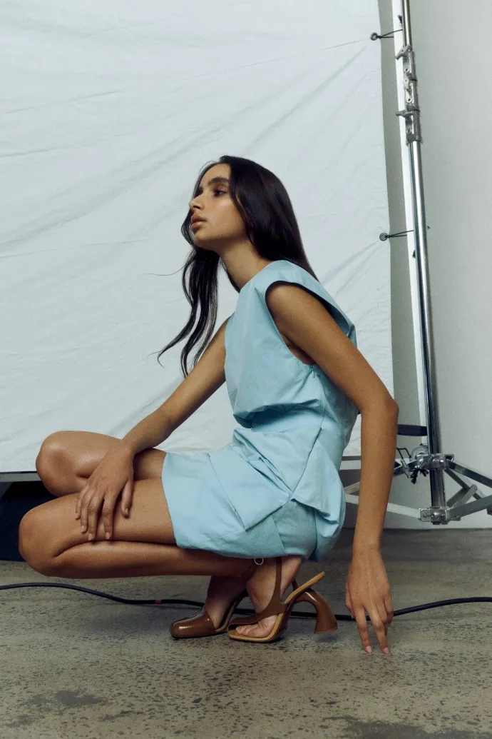 One of Others - Russo Mini Dress - Blue Haze