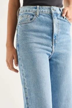 Outland Denim - Ellie High Wide Leg Jean - Ezra Blue