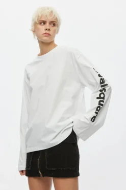 Oval Square - Select Ls Tee - White
