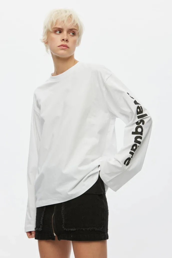 Oval Square - Select Ls Tee - White