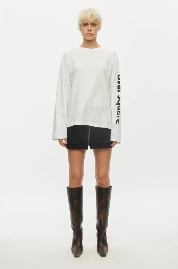 Oval Square - Select Ls Tee - White